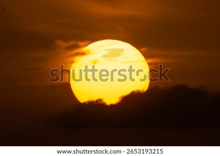 The sun at sun set
