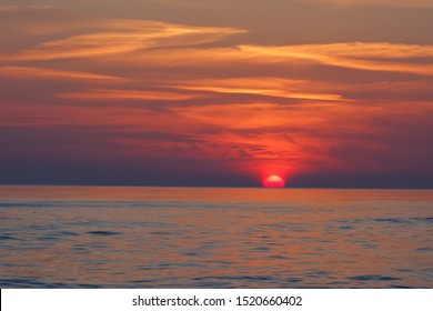 Sun Set Above Ulcinj Beach