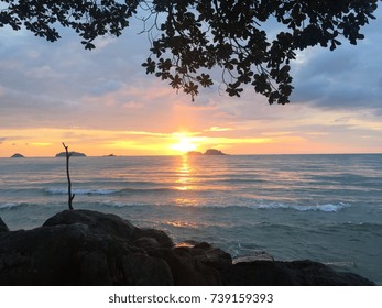 Sun set at the beach