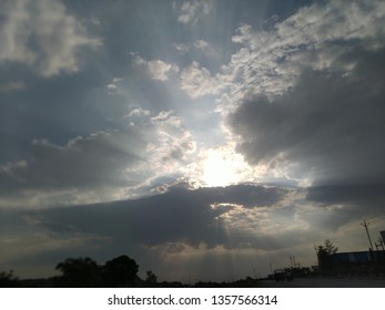 Sun set with clouds