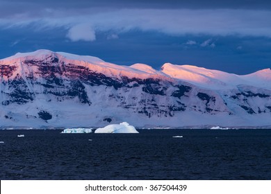 Sun Set In Gerlache Strait