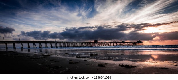 Sun Set At Imperial Beach Pier