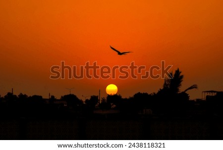 Sun Set in Karachi Pakistan.
