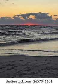 Sun set over the beach