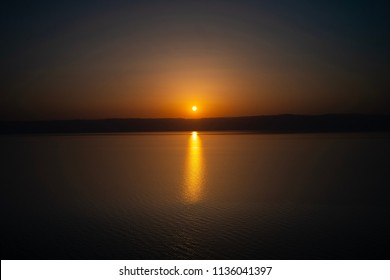 Sun Set Over The Dead Sea