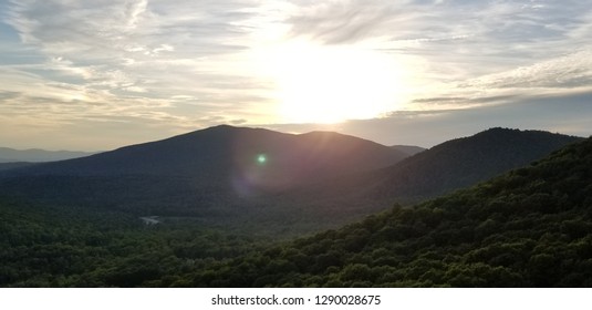 Sun Set over Eastern Mountain Range 