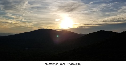 Sun Set over Eastern Mountain Range 