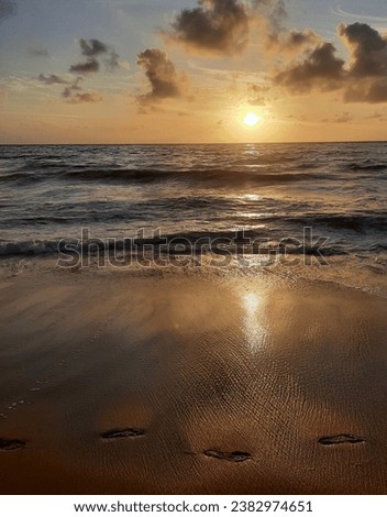 sun set in paradise island.beach evening