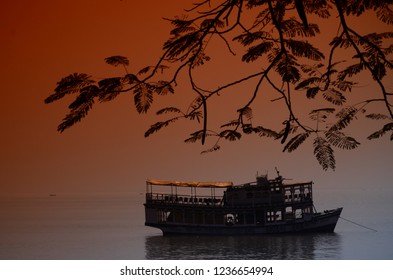 sun set at riverside