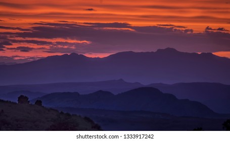 The Sun Sets Along The Kolob Terrace Area Of Zion National Park, Utah