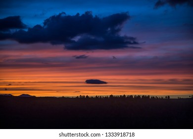 The Sun Sets Along The Kolob Terrace Area Of Zion National Park, Utah