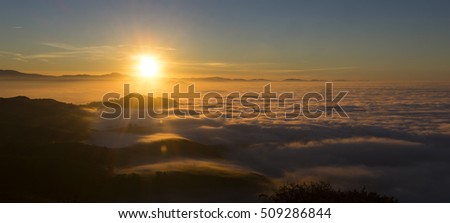 Similar – Image, Stock Photo Misty Hike at Jaizkibel Coloured Cliffs in Gipuzkoa