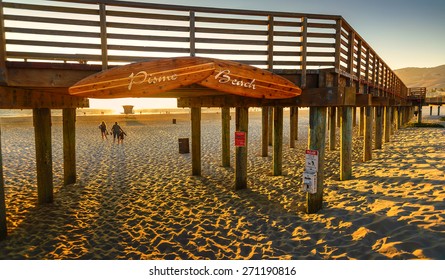 Sun Setting Behind Pismo Beach Pier