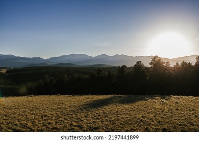 Sun Setting In Big Horn Mountains