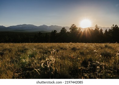 Sun Setting In Big Horn Mountains