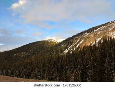 Sun Setting In Colorado Mountain Pass