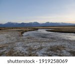 sun setting on owens river