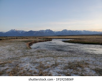 Sun Setting On Owens River