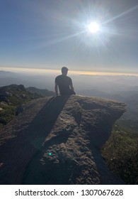 Sun Setting On Potato Chip Rock San Diego 