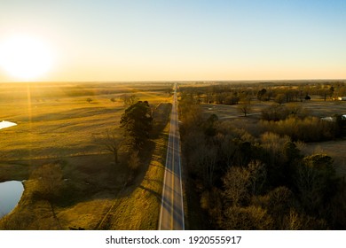 Sun Setting On The Red River Valley.