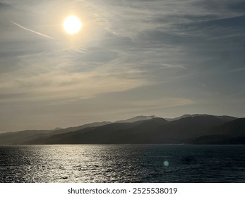 Sun Setting Over the Mountains