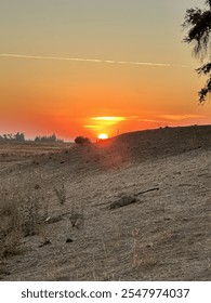 Sun setting over the mountains 