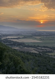 Sun Setting Over the Valley