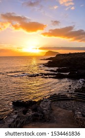 The Sun Setting in the Sea