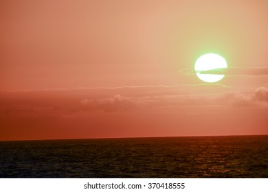 The  Sun Setting in the Sea