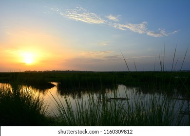 Sun Setting View Above River Chenab