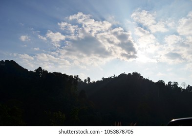sun shine with cloud