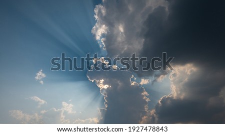 Sunset behind dark cloud mix