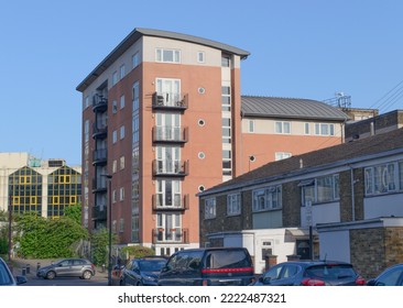 Sun Shining On Orange Building , London , 2022