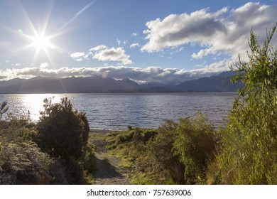 Sun Shining With A View Of Lake Te Anua 