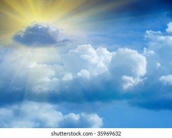 Sunny Sky Abstract Background Beautiful Cloudscape Stock Photo (Edit ...