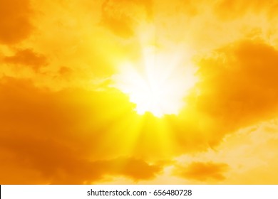 Sun Sky Orange Yellow Weather Light Bright Sunset Sunrise