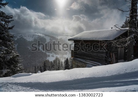 sun and sleet in the Dolomites