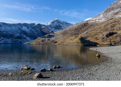 Sun And Snow In Snowdonia Wales, Mount Snowdon Miners Track