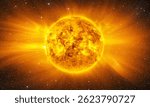 The Sun in the Space a lot of stars in the background "Elements of this Image Furnished By Esa, Nasa"