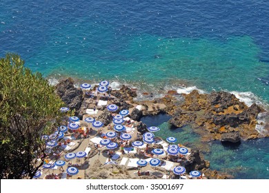 Sun Umbrellas In Capri