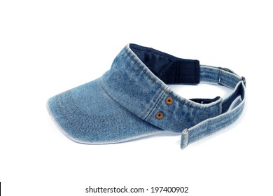 denim sun visor