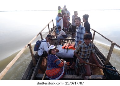 Sunamganj, Sylhet Bangladesh - June 23, 2022:  flooded peoples, Flood in Bangladesh 