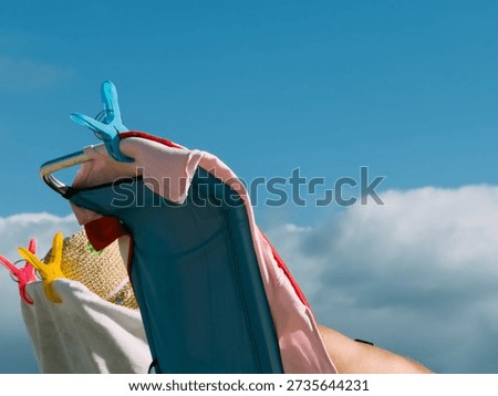 Sunbathing on the beach during summer vacation, relaxing holiday concept with warm sunlight, leisure time, travel freedom and seaside lifestyle atmosphere