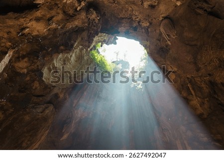A Sunbeam Inside the Hidden Cave