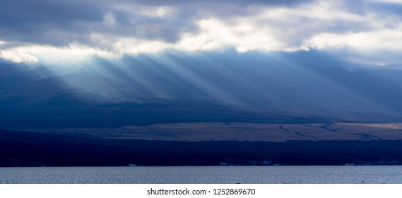 Sunbeam of light and some clouds