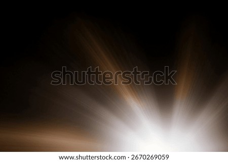 Sunbeam Rays Through Darkness – Abstract Light Illustration, Soft Light Rays Effect – Isolated on Black