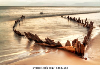 The Sunbeam Ship Wreck On The Rossbeigh Beach, Co. Kerry, Ireland