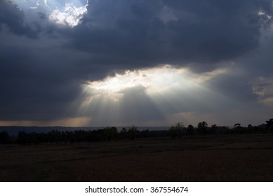 sunbeam through clouds