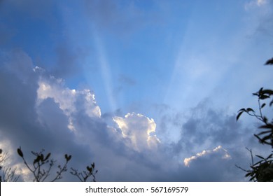 Sunbeam through the sky