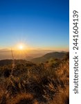 Sunburst Over Rugged Arizona Terrain at Humboldt Mountain Dawn